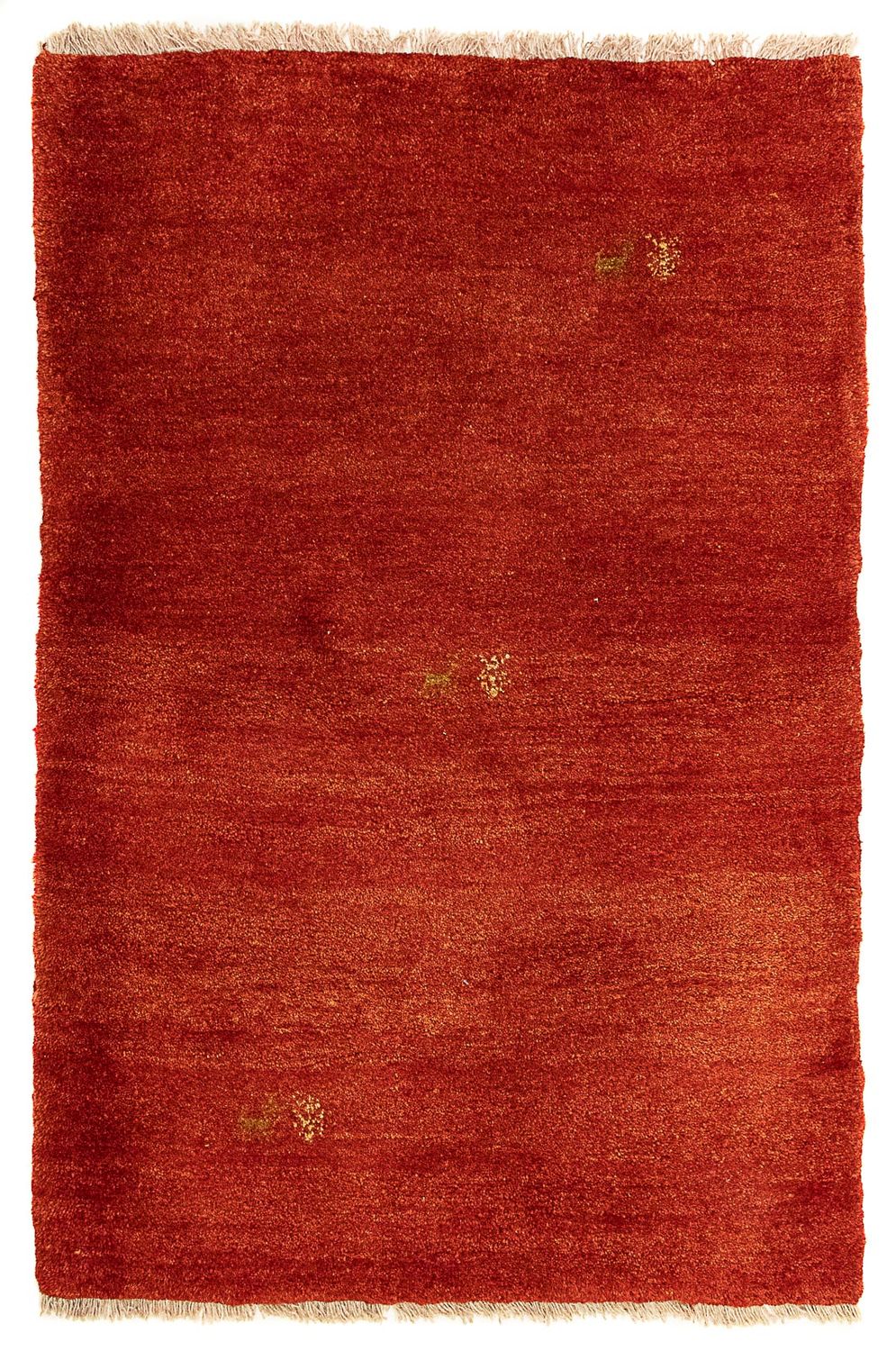 Tapis Gabbeh - Persan - 125 x 82 cm - rouge foncé