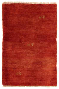 Tapis Gabbeh - Persan - 125 x 82 cm - rouge foncé