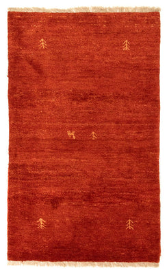 Tapis Gabbeh - Persan - 135 x 74 cm - rouge