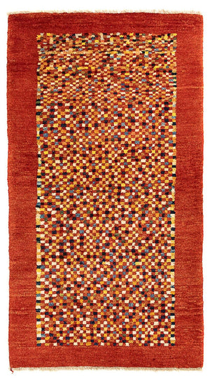 Tapis Gabbeh - Persan - 135 x 72 cm - rouge foncé