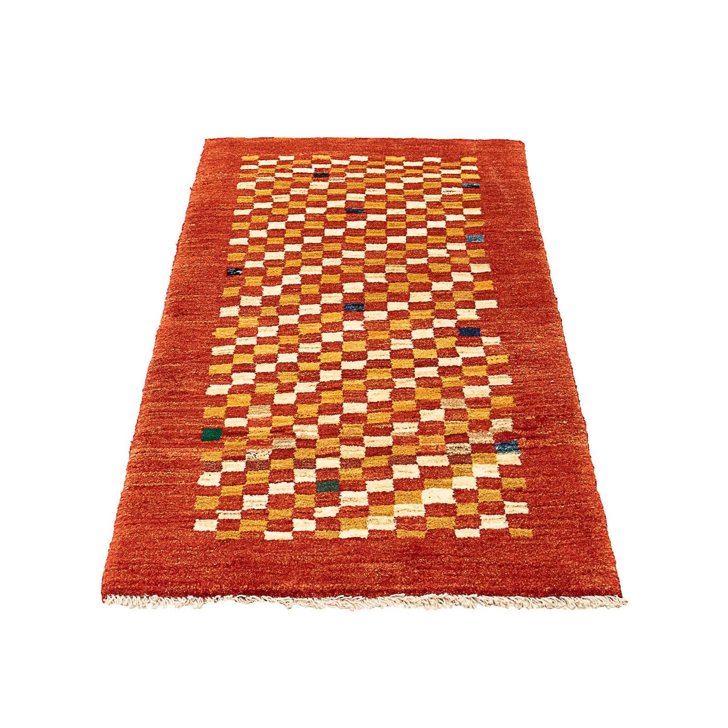 Tapis Gabbeh - Persan - 140 x 72 cm - rouille
