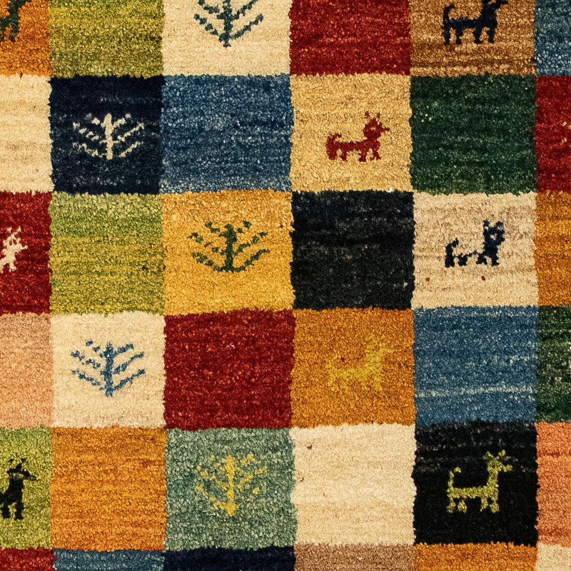 Tapis Gabbeh - Persan - 136 x 72 cm - rouge foncé