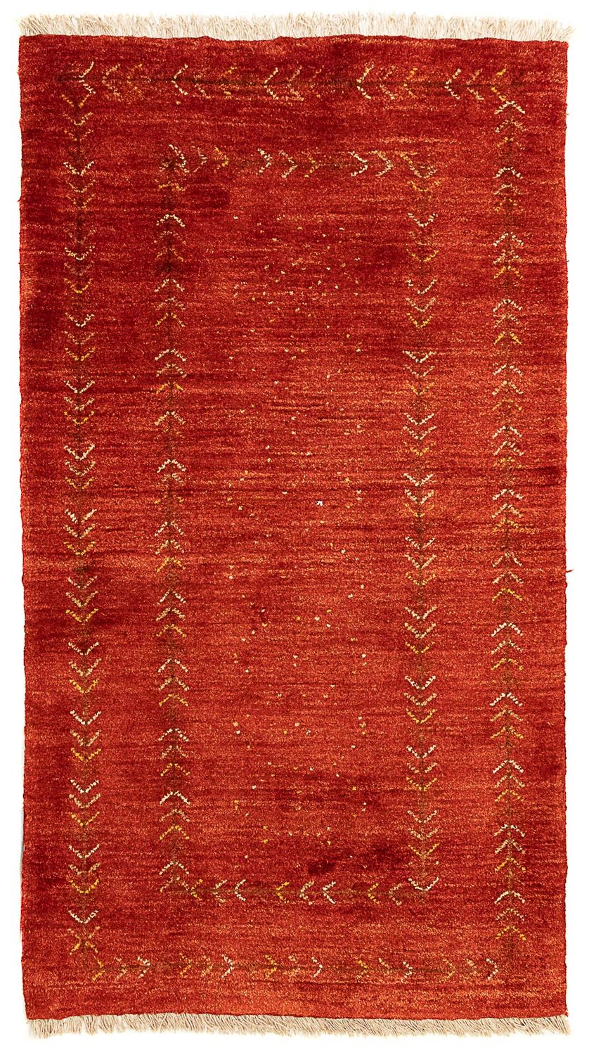 Tapis Gabbeh - Persan - 137 x 75 cm - rouge foncé