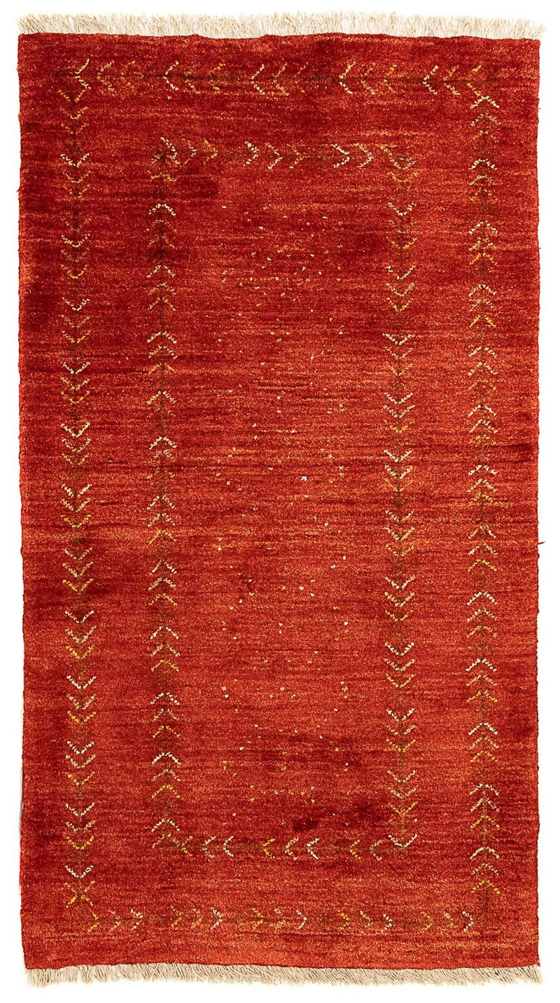 Tapis Gabbeh - Persan - 137 x 75 cm - rouge foncé