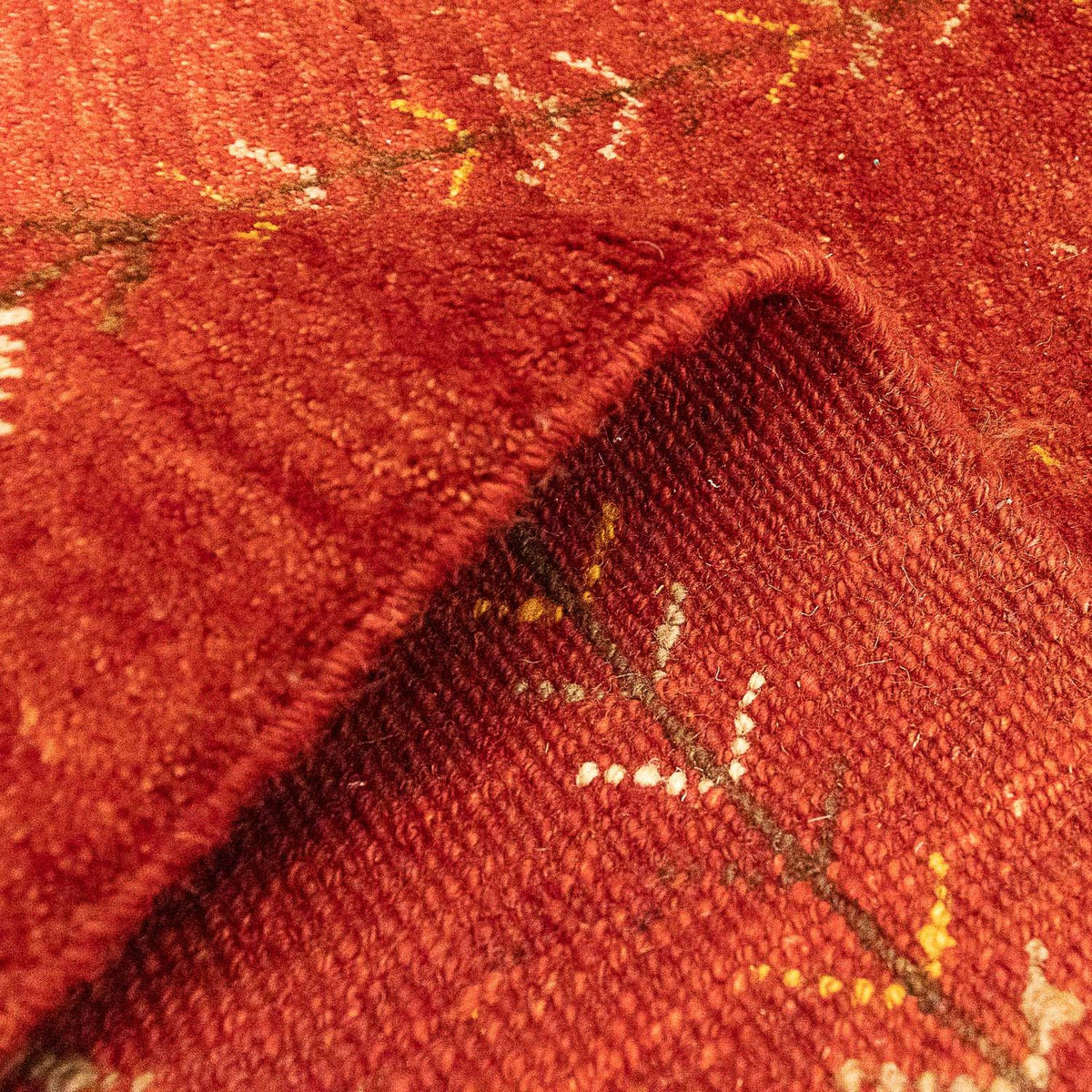 Tapis Gabbeh - Persan - 137 x 75 cm - rouge foncé