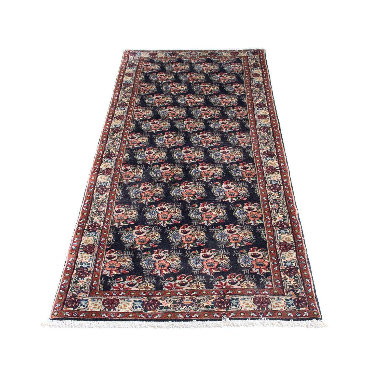 Tapis de couloir Tapis persan - Bidjar - 198 x 70 cm - gris