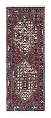 Tapis de couloir Tapis persan - Bidjar - 198 x 73 cm - beige