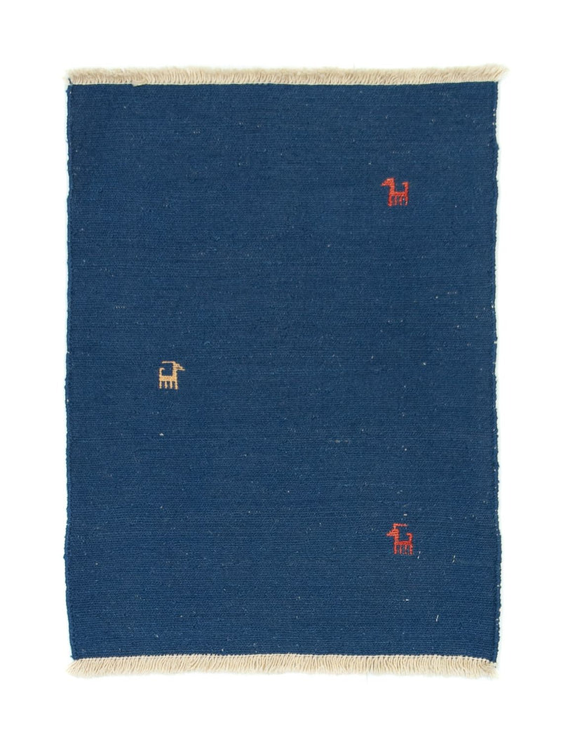 Tapis Gabbeh - Persan - 86 x 63 cm - bleu foncé
