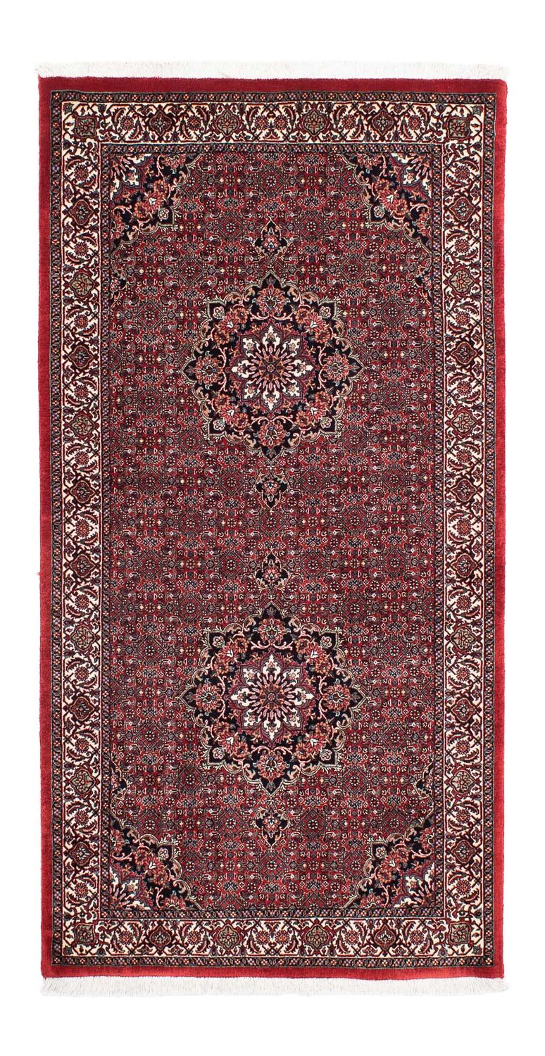 Tapis de couloir Tapis persan - Bidjar - 203 x 100 cm - rouge