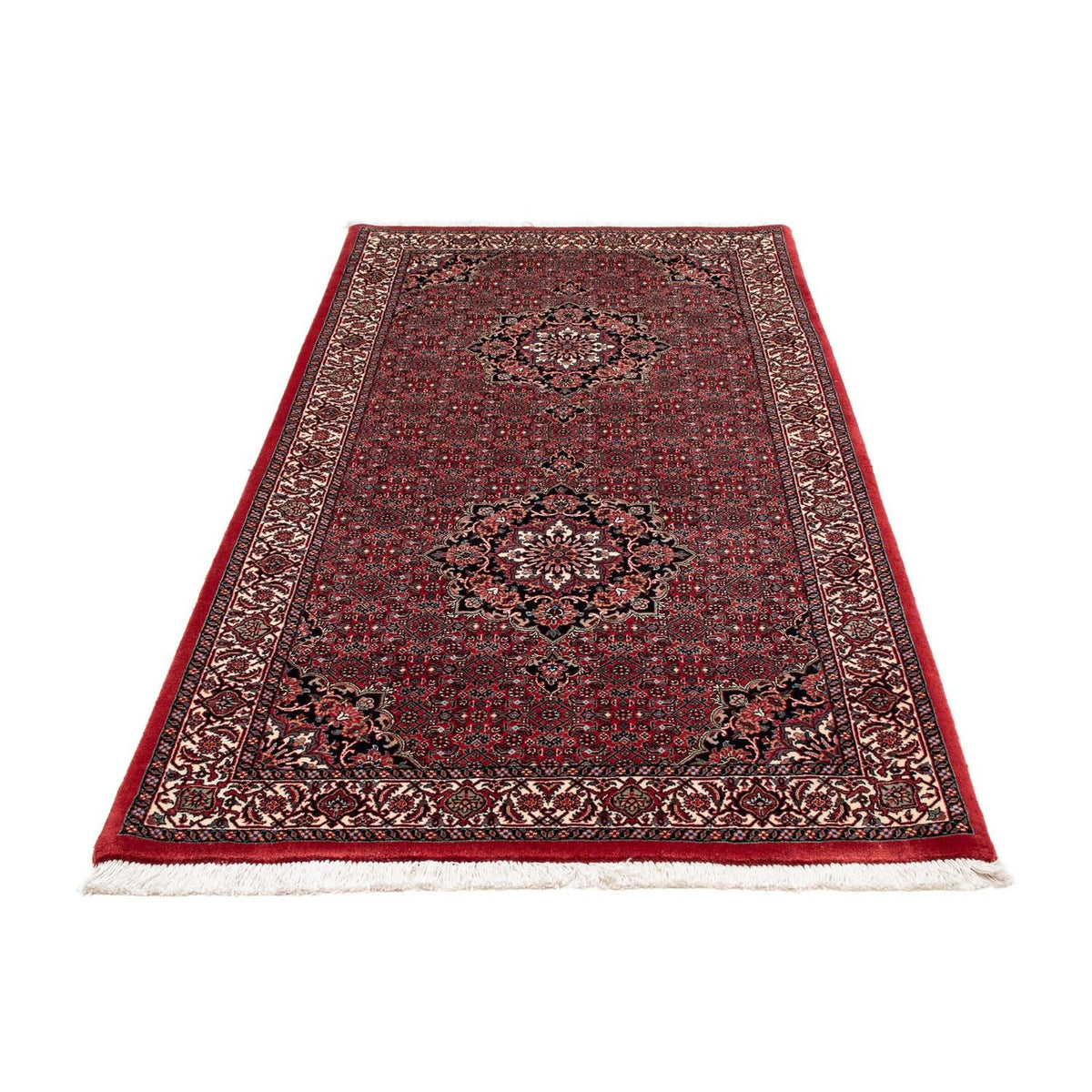 Tapis de couloir Tapis persan - Bidjar - 203 x 100 cm - rouge