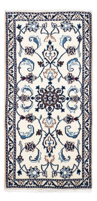 Tapis persan - Nain - 139 x 68 cm - beige