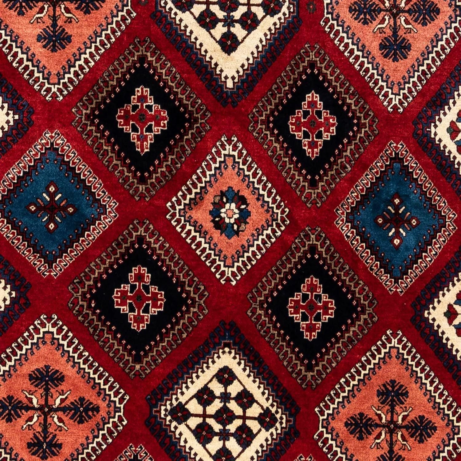 Tapis persan - Nomadic - 290 x 252 cm - rouge foncé