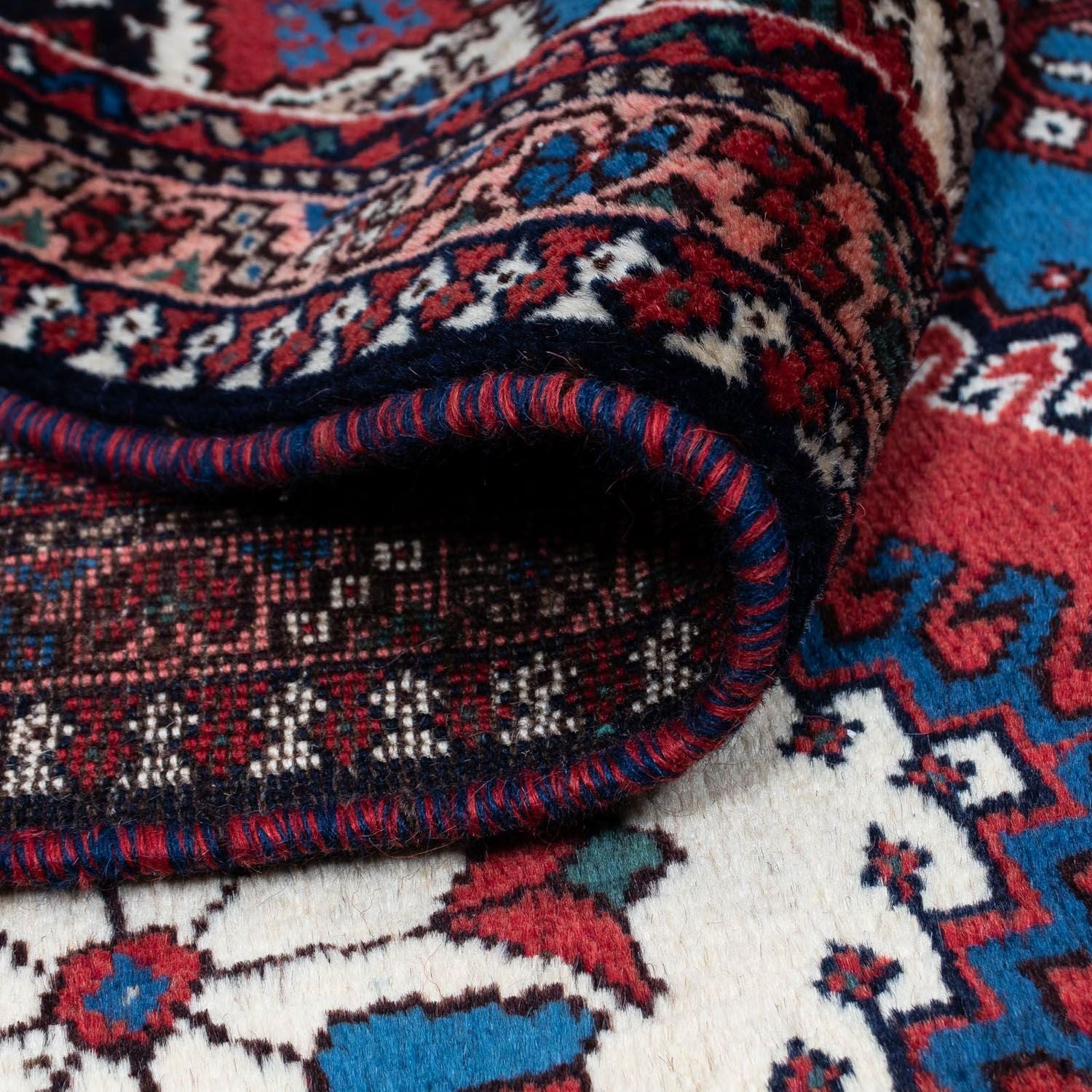 Tapis persan - Nomadic - 290 x 252 cm - rouge foncé