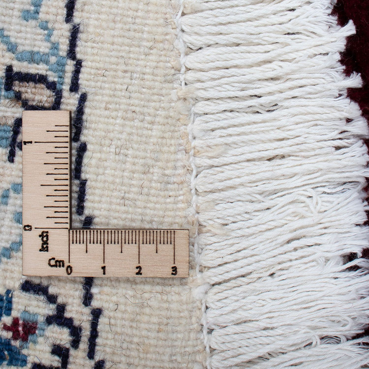 Tapis persan - Nain ronde  - 252 x 252 cm - rouge foncé