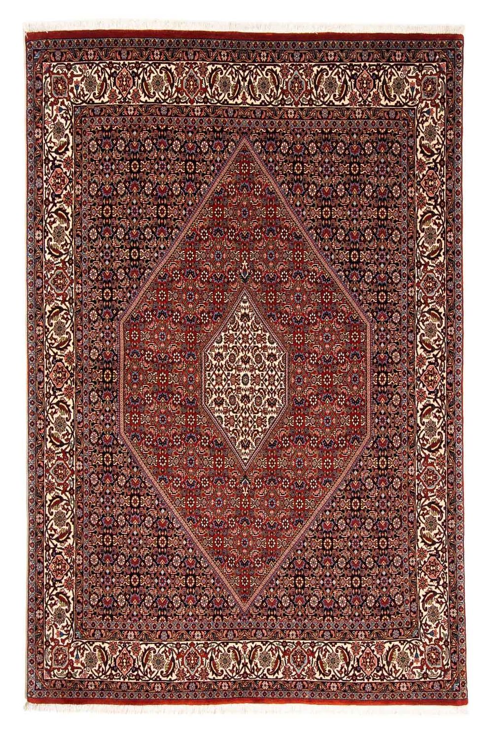 Tapis persan - Bidjar - 241 x 170 cm - rouge foncé