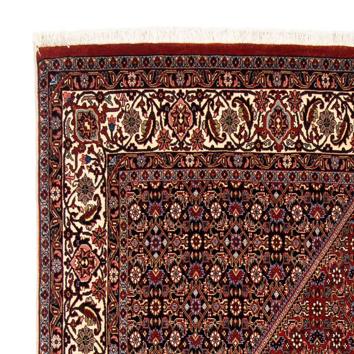 Tapis persan - Bidjar - 241 x 170 cm - rouge foncé