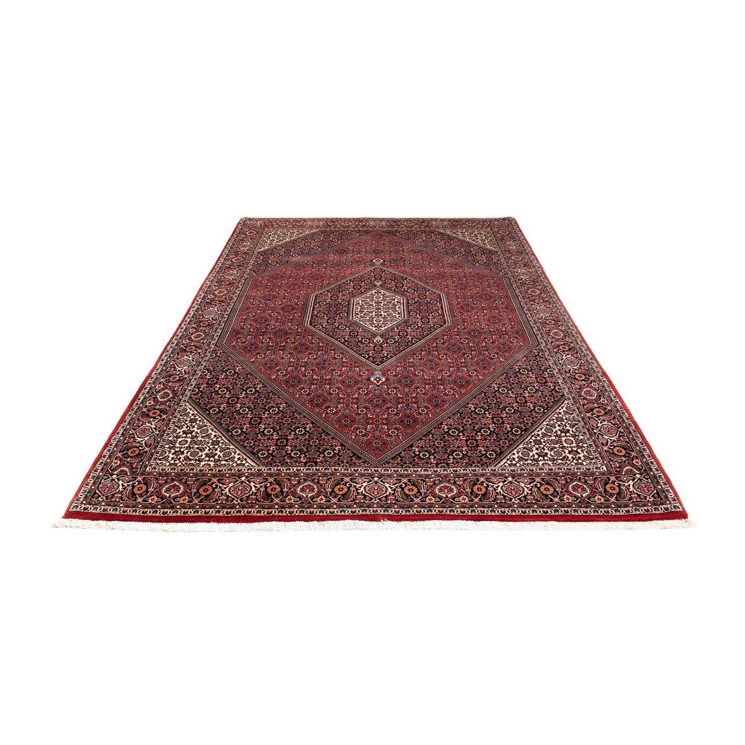 Tapis persan - Bidjar - 258 x 169 cm - rouge foncé