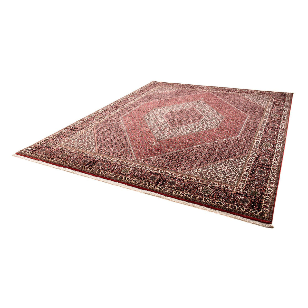 Tapis persan - Bidjar - 312 x 248 cm - rouge clair