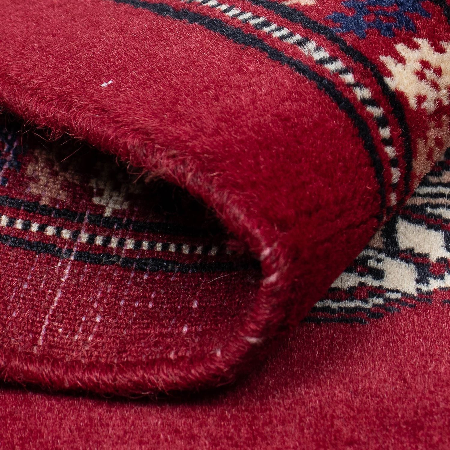 Tapis afghan - Boukhara - 303 x 253 cm - rouge