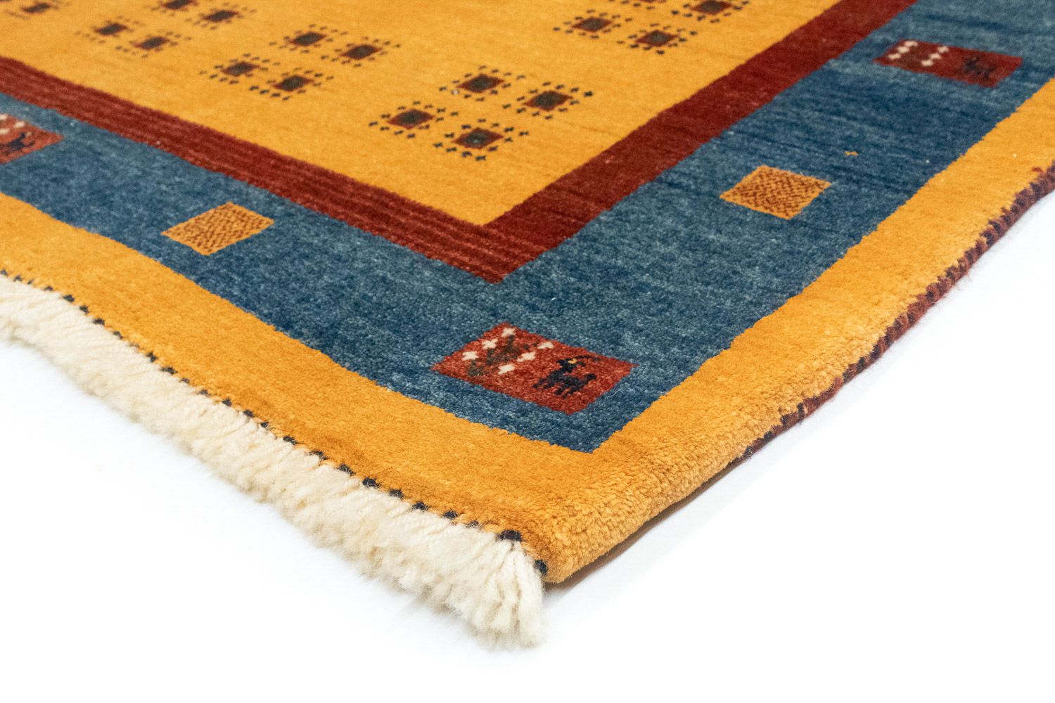 Tapis de couloir Tapis Gabbeh - Loribaft Persan - 194 x 103 cm - or