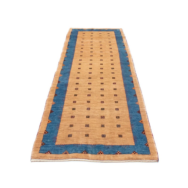 Tapis de couloir Tapis Gabbeh - Loribaft Persan - 300 x 85 cm - marron clair