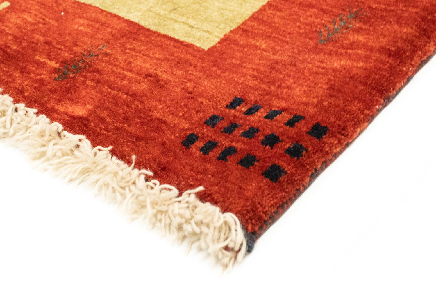 Tapis Gabbeh - Loribaft Persan - 181 x 127 cm - vert