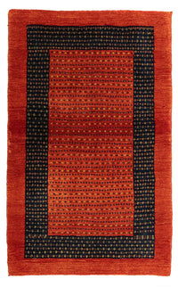 Tapis Gabbeh - Loribaft Persan - 136 x 82 cm - rouge foncé