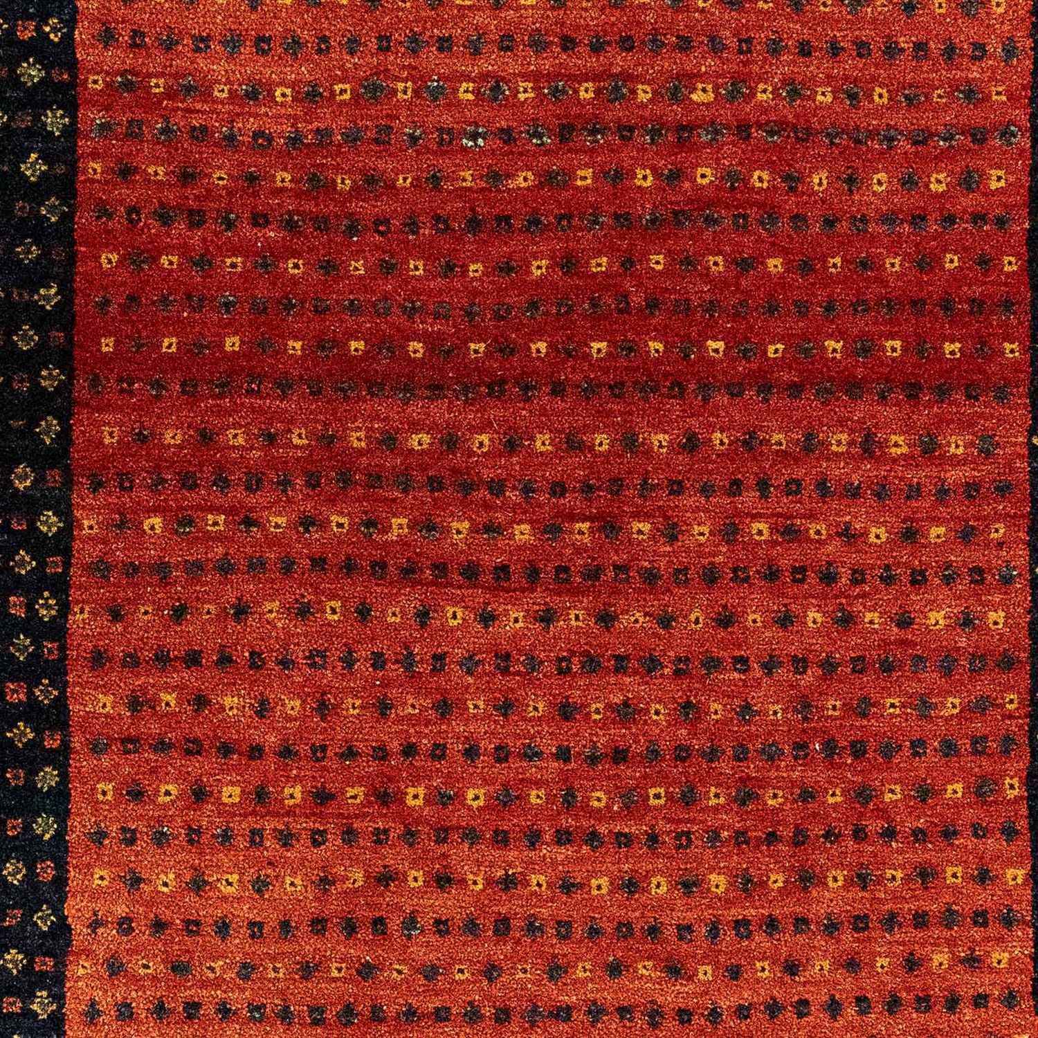 Tapis Gabbeh - Loribaft Persan - 136 x 82 cm - rouge foncé