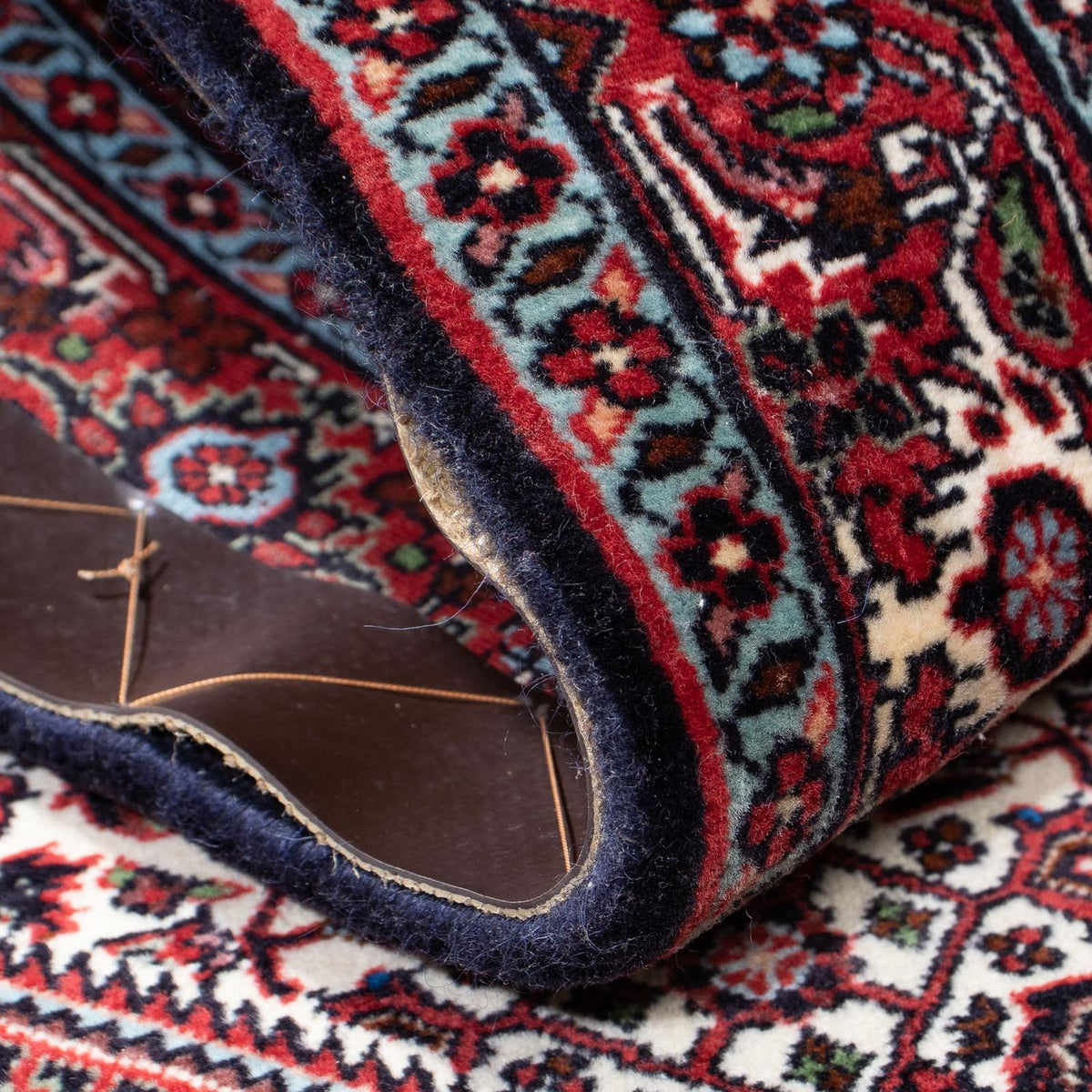 Tapis de couloir Tapis persan - Bidjar - 194 x 79 cm - bleu foncé