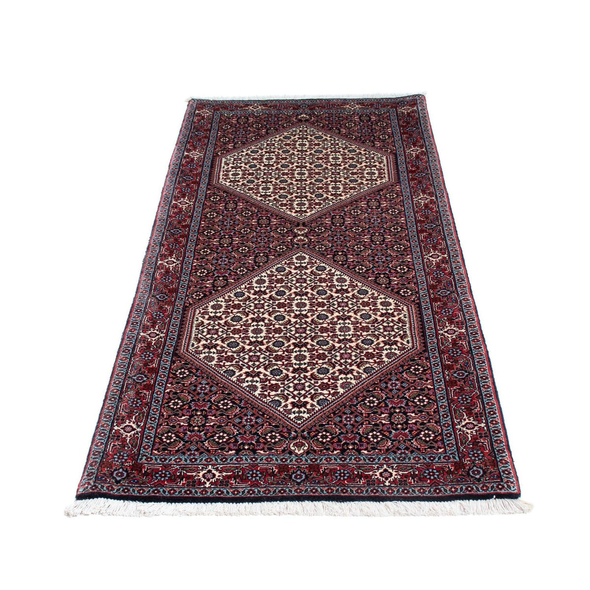 Tapis de couloir Tapis persan - Bidjar - 194 x 79 cm - bleu foncé