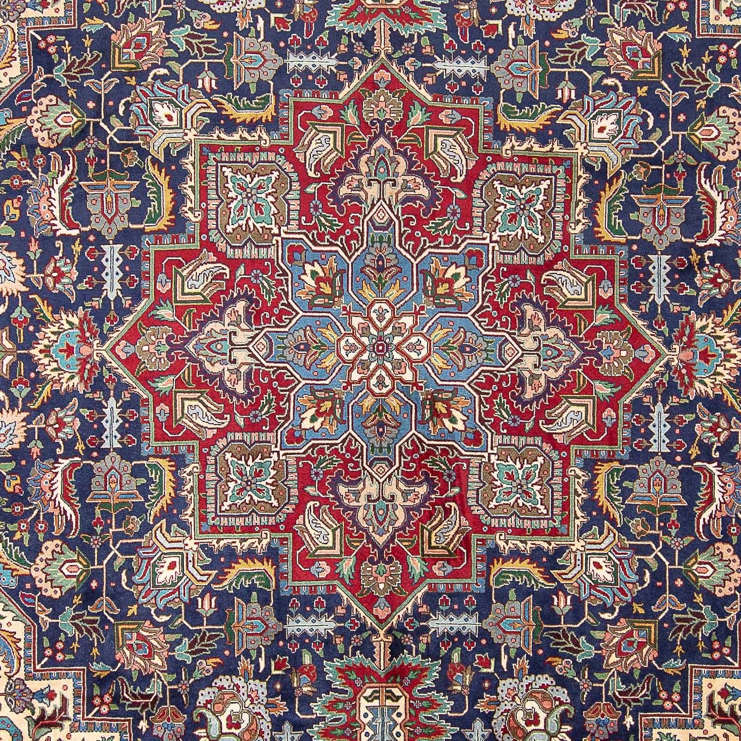 Tapis persan - Tabriz - Royal - 405 x 305 cm - bleu