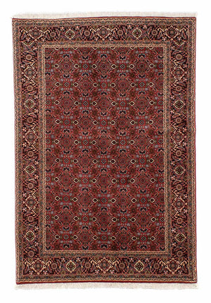 Tapis persan - Bidjar - 205 x 136 cm - rouge foncé
