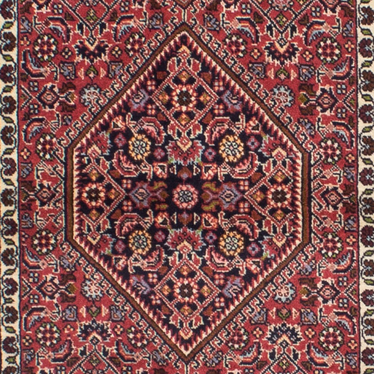 Tapis de couloir Tapis persan - Bidjar - 295 x 82 cm - rouge clair