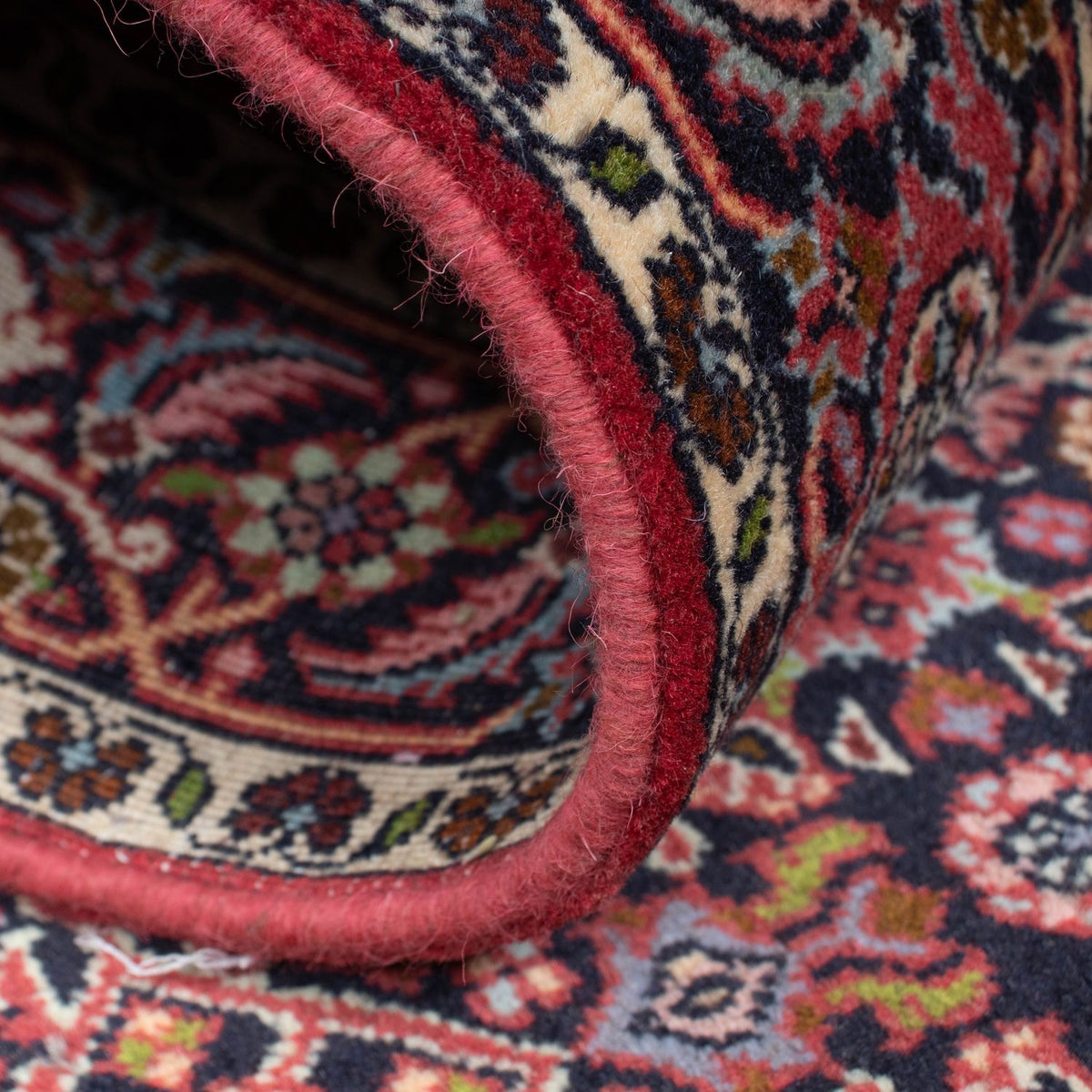 Tapis de couloir Tapis persan - Bidjar - 295 x 82 cm - rouge clair