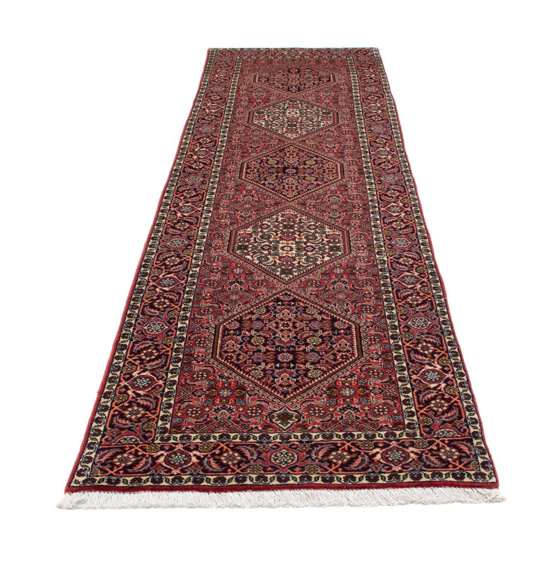Tapis de couloir Tapis persan - Bidjar - 295 x 82 cm - rouge clair