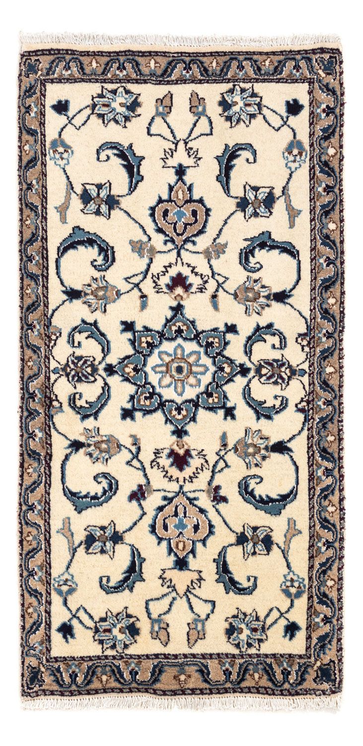 Tapis persan - Nain - 132 x 68 cm - beige