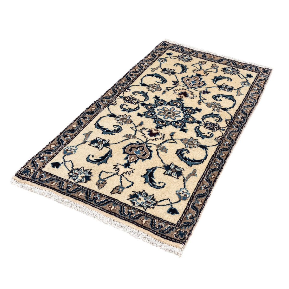 Tapis persan - Nain - 132 x 68 cm - beige