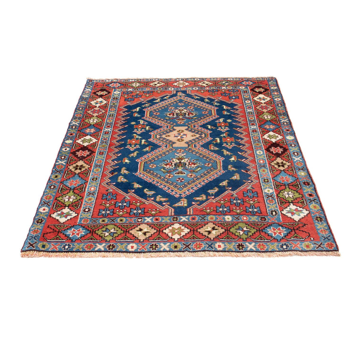 Tapis persan - Nomadic - 136 x 105 cm - rouge clair
