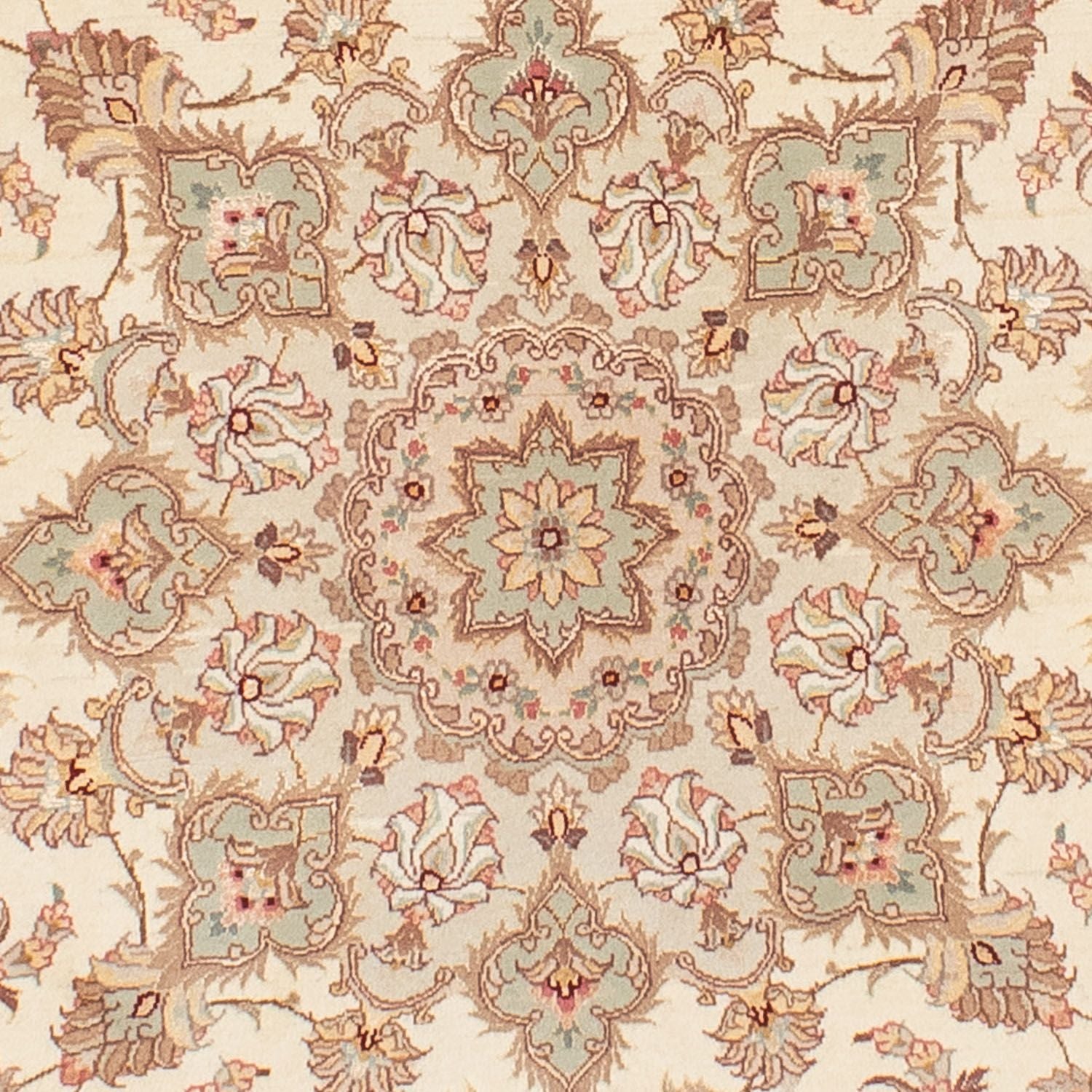 Tapis persan - Tabriz - Royal ronde  - 146 x 146 cm - beige