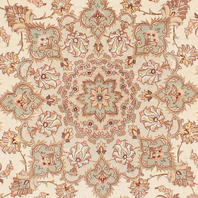 Tapis persan - Tabriz - Royal ronde  - 146 x 146 cm - beige