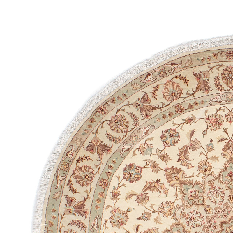 Tapis persan - Tabriz - Royal ronde  - 146 x 146 cm - beige