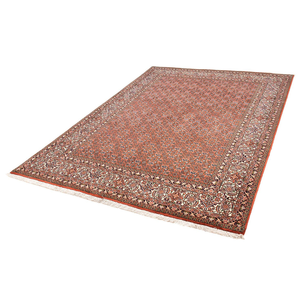 Tapis persan - Bidjar - 237 x 168 cm - rouge clair