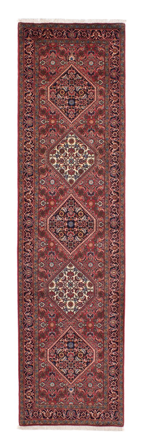 Tapis de couloir Tapis persan - Bidjar - 305 x 82 cm - rouge clair