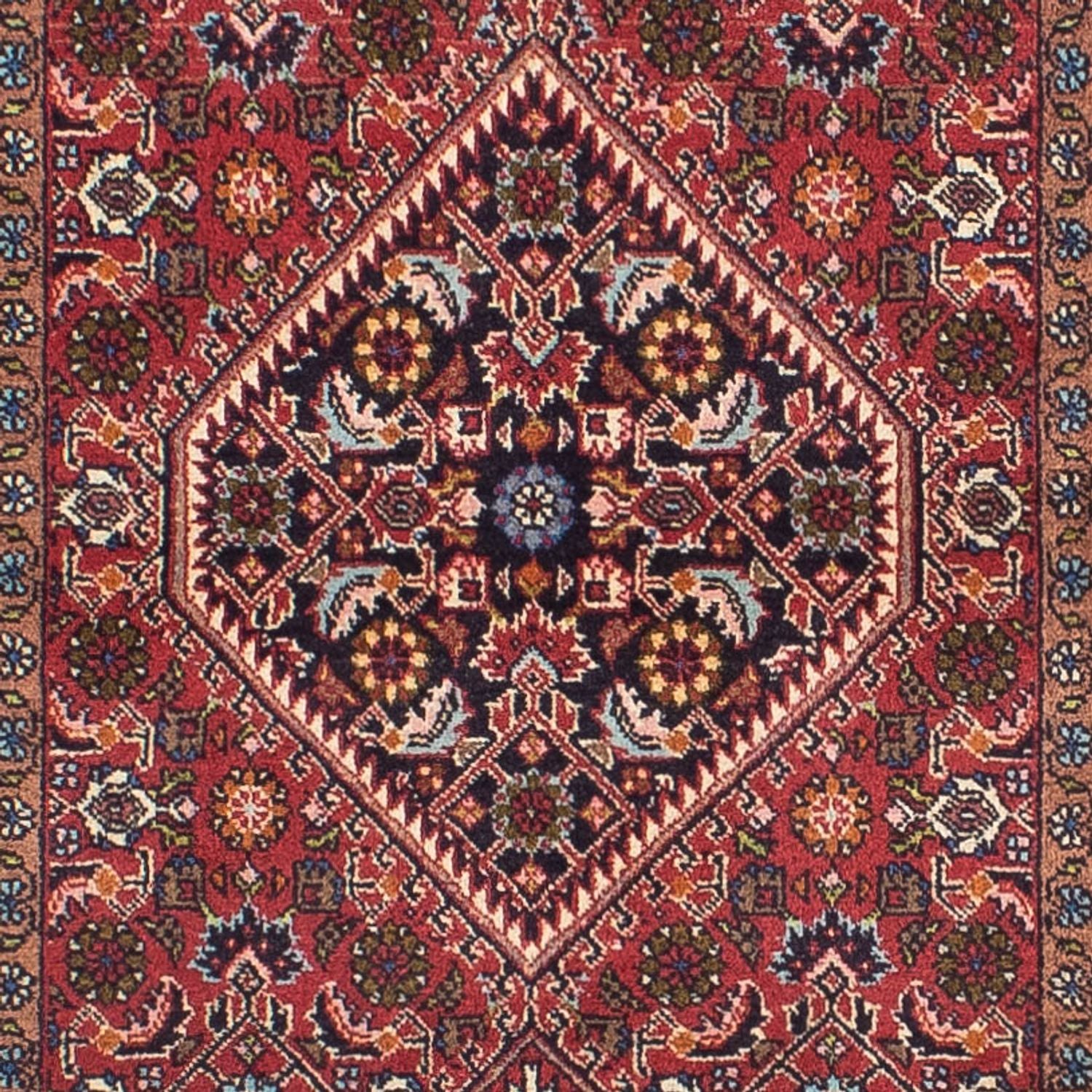 Tapis de couloir Tapis persan - Bidjar - 305 x 82 cm - rouge clair