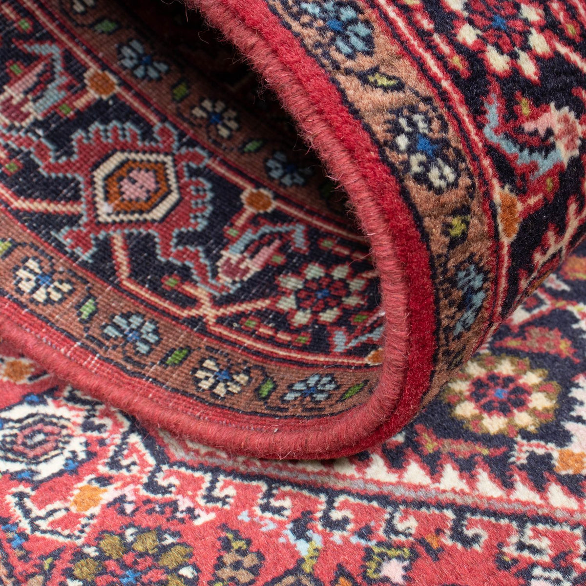 Tapis de couloir Tapis persan - Bidjar - 305 x 82 cm - rouge clair