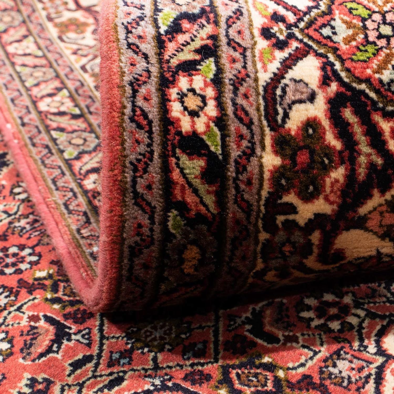 Tapis persan - Bidjar - 283 x 204 cm - rouge foncé
