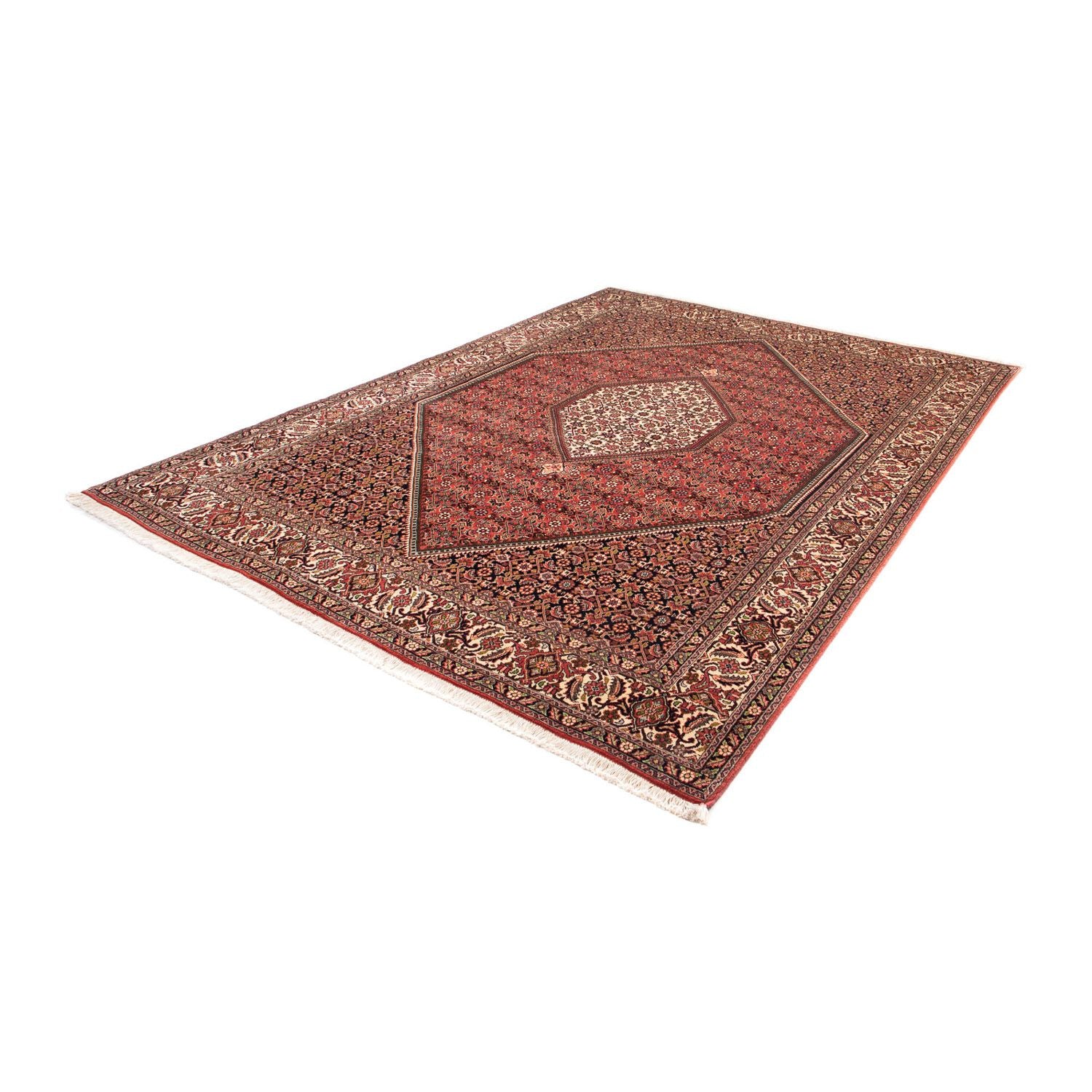 Tapis persan - Bidjar - 283 x 204 cm - rouge foncé
