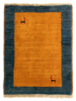 Tapis Gabbeh - Persan - 85 x 64 cm - or