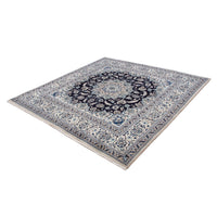 Tapis persan - Nain carré  - 200 x 194 cm - bleu foncé