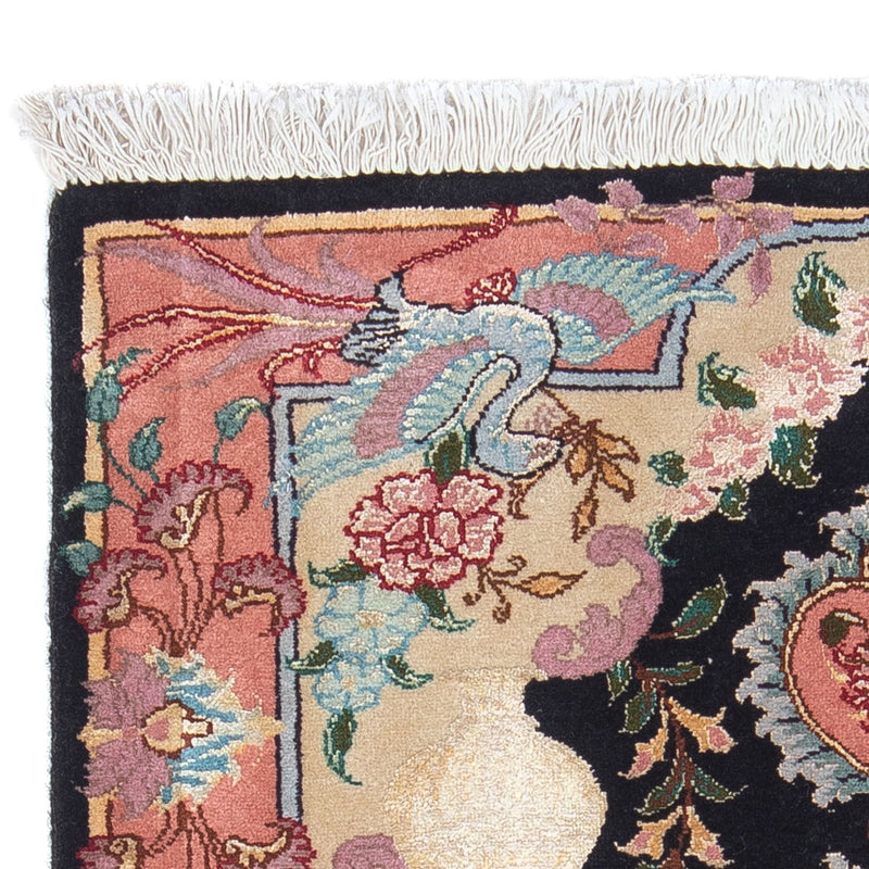Tapis persan - Tabriz - Royal - 92 x 65 cm - bleu foncé
